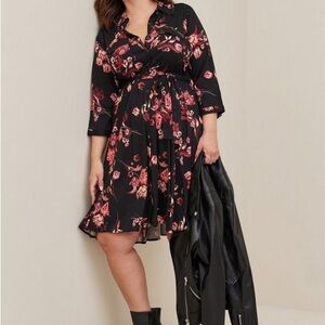 Torrid Mini Challis Shirt Dress plus size 2